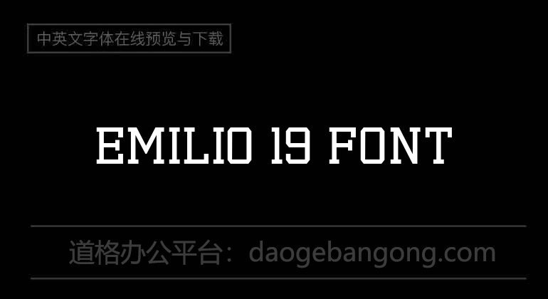 Emilio 19 Font