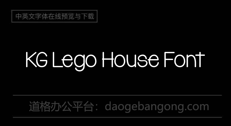 KG Lego House Font