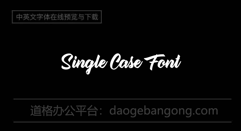 Single Case Font
