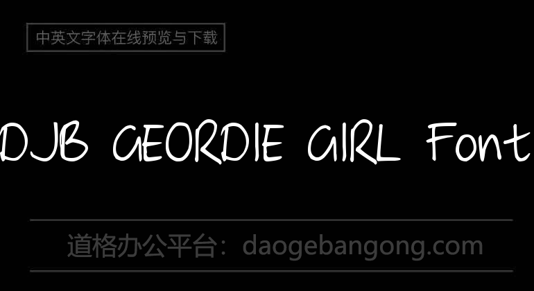 DJB GEORDIE GIRL Font