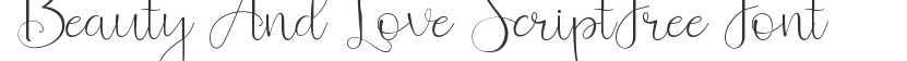 Beauty And Love ScriptFree Font