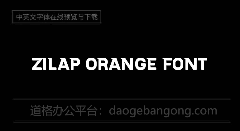 Zilap Orange Font