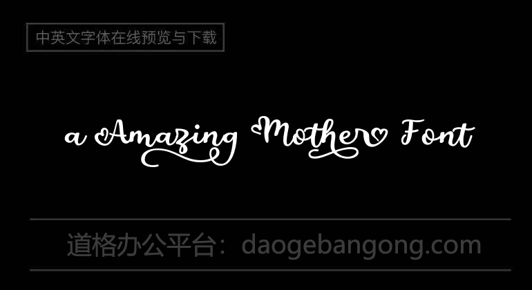 a Amazing Mother Font