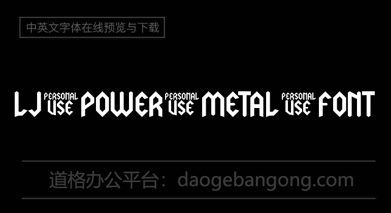LJ Power Metal Font