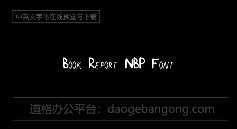 Book Report NBP Font