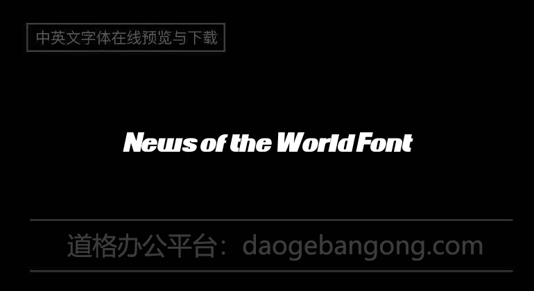 News of the World Font