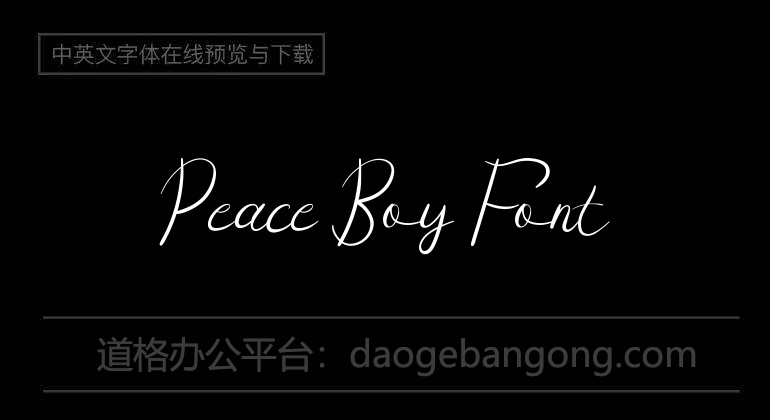 Peace Boy Font