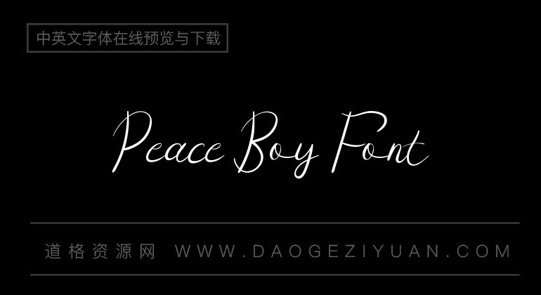 Peace Boy Font