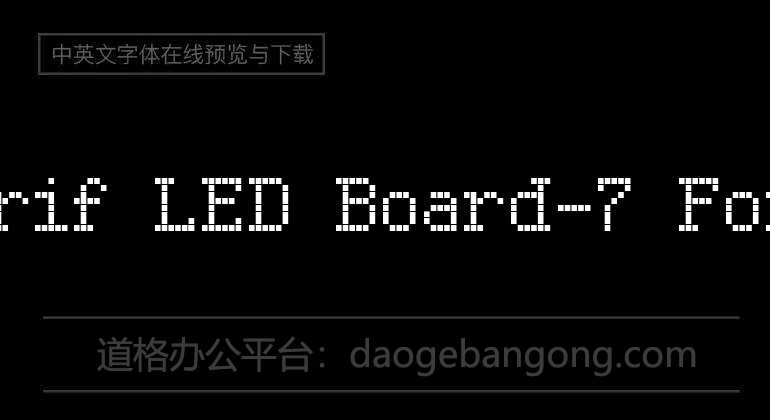 Serif LED Board-7 Font