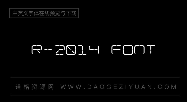 R-2014 Font