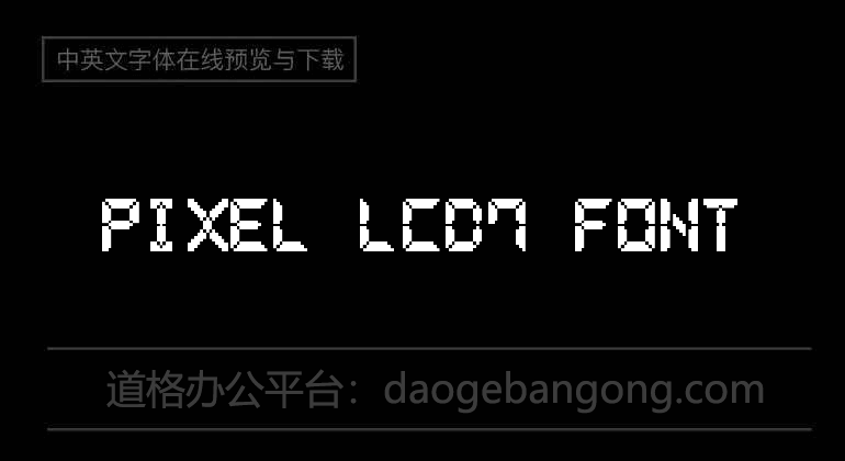 Pixel LCD7 Font