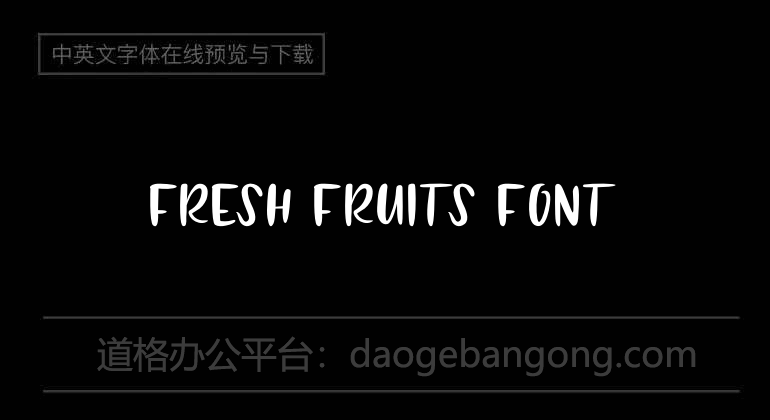 FRESH FRUITS Font