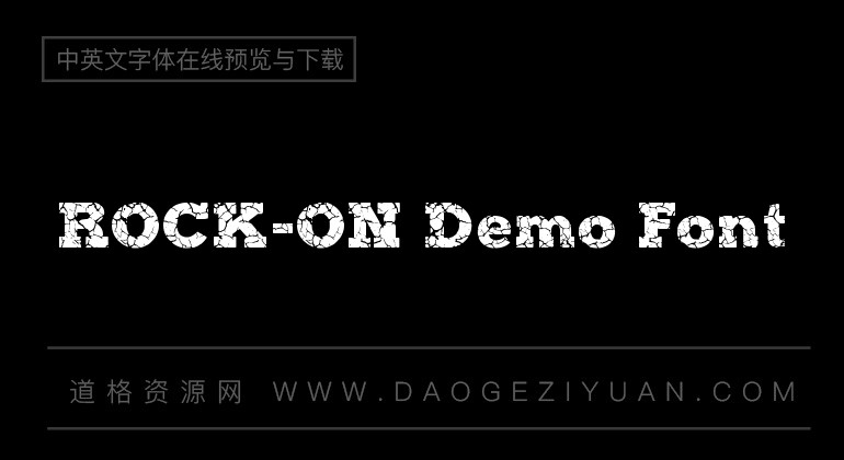 ROCK-ON Demo Font