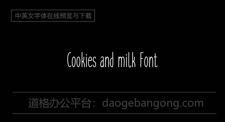 Cookies and milk Font