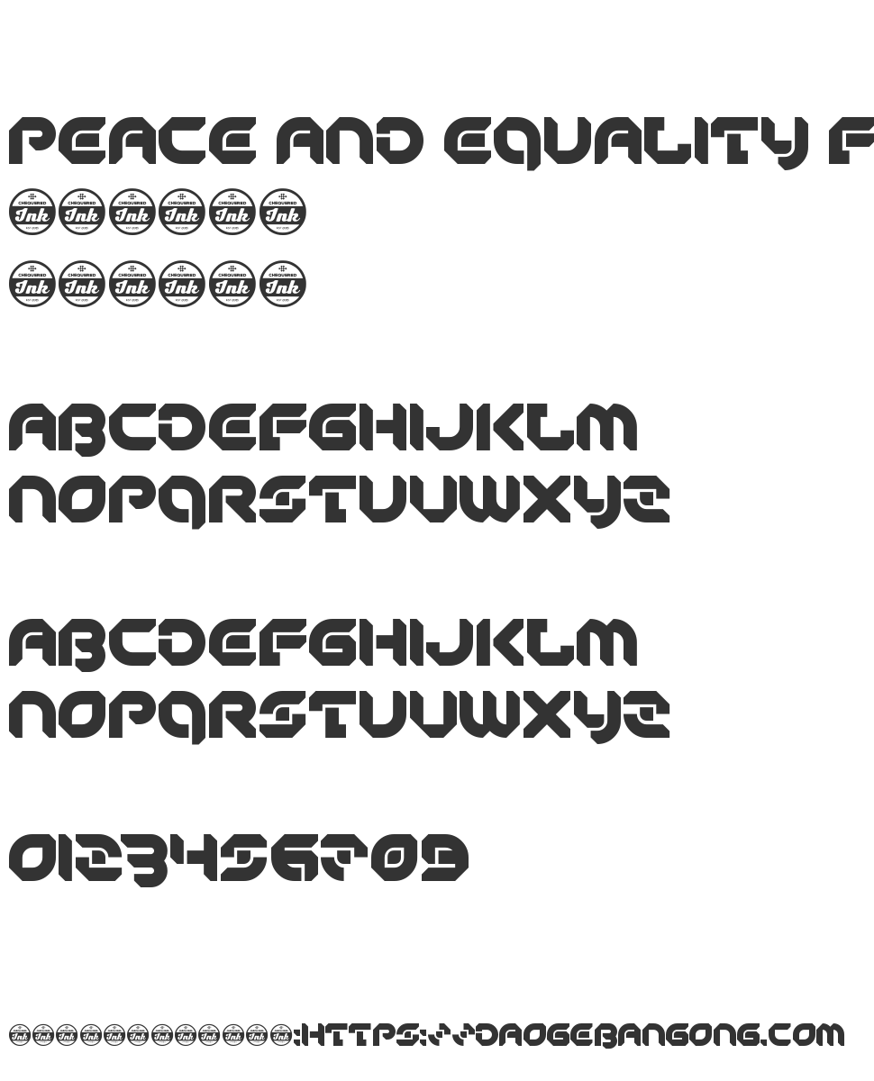 Peace And Equality Font