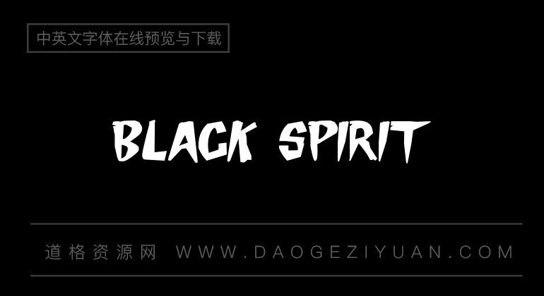 black spirit字体-英文字体免费字体下载在线转换-道格资源