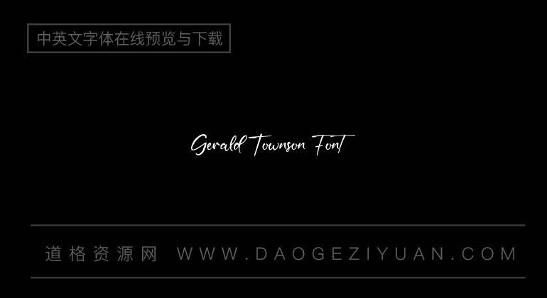 Gerald Townson Font