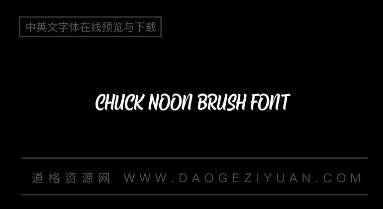 Chuck Noon Brush Font