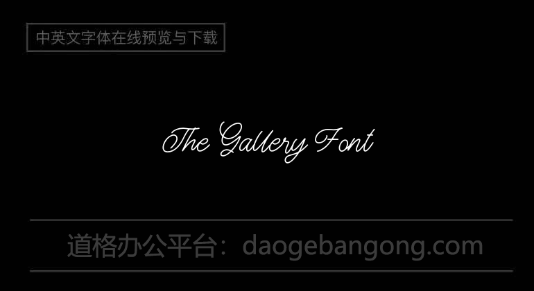 The Gallery Font