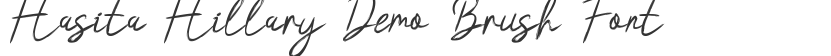 Hasita Hillary Demo Brush Font