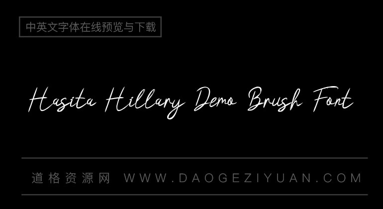 Hasita Hillary Demo Brush Font