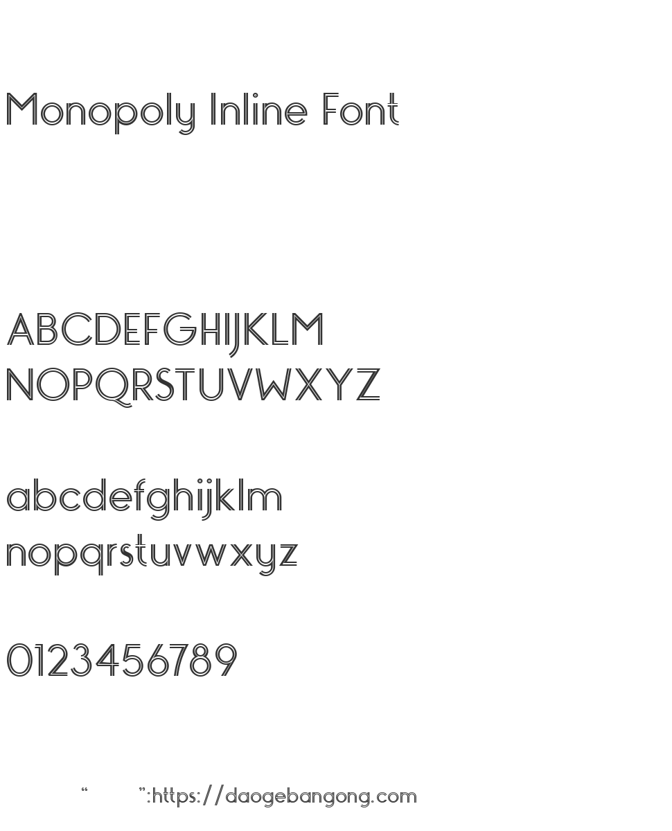 Monopoly Inline Font