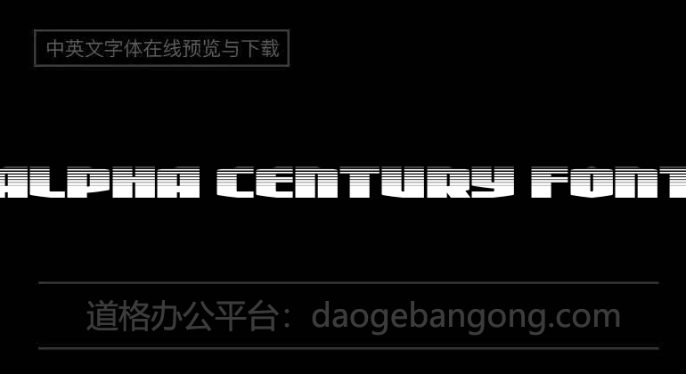 Alpha Century Font
