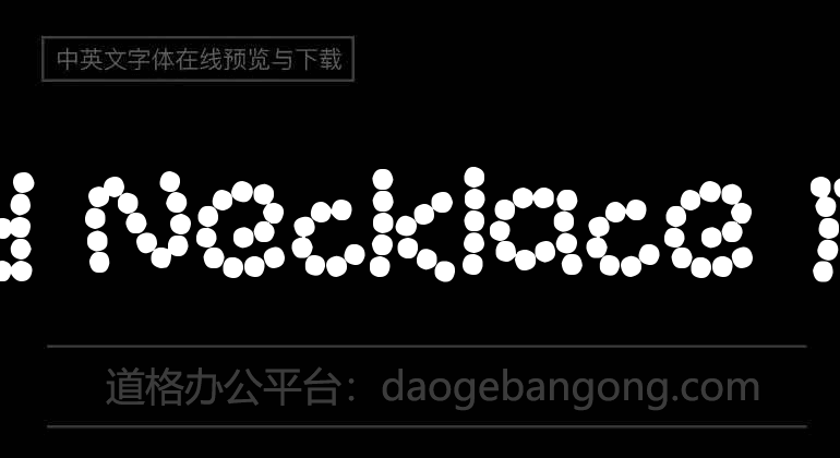 Bead Necklace Font