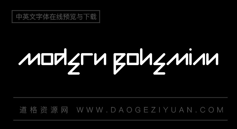 modern bohemian-英文字體免費字體下載大全-道格資源