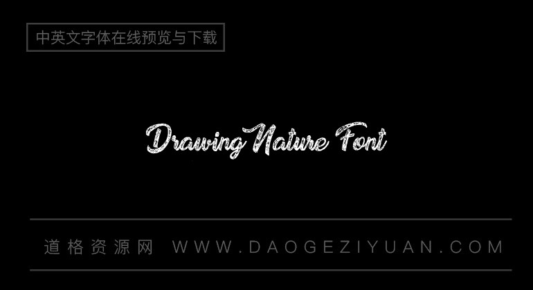 Drawing Nature Font