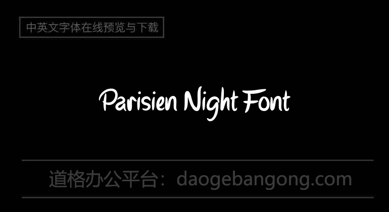 Parisien Night Font