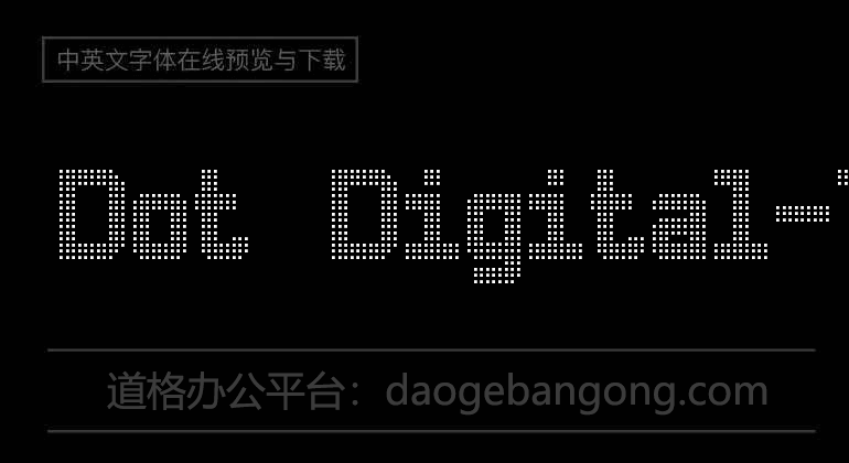 Triple Dot Digital-7 Font