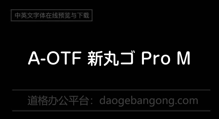 A-OTF 新丸ゴ Pro M