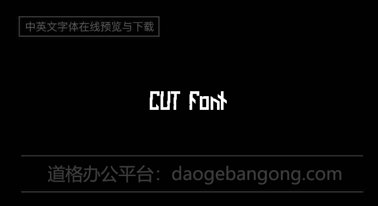 CUT Font