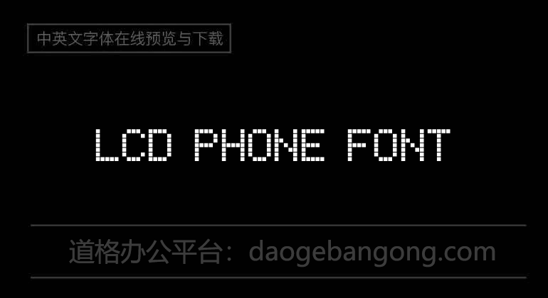 lcd phone Font