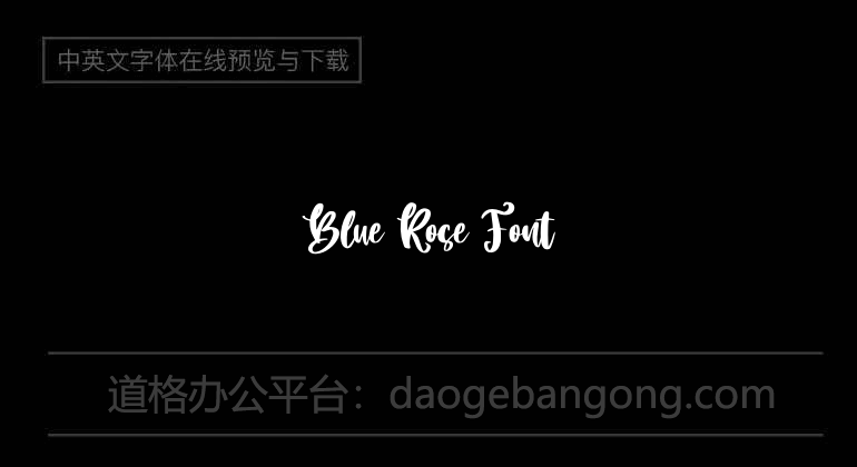 Blue Rose Font