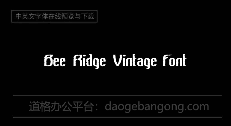 Bee Ridge Vintage Font