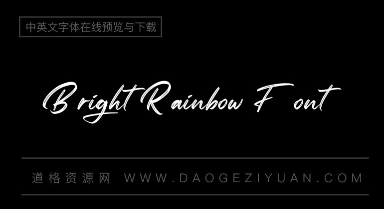 Bright Rainbow Font