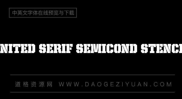 United Serif SemiCond Stencil