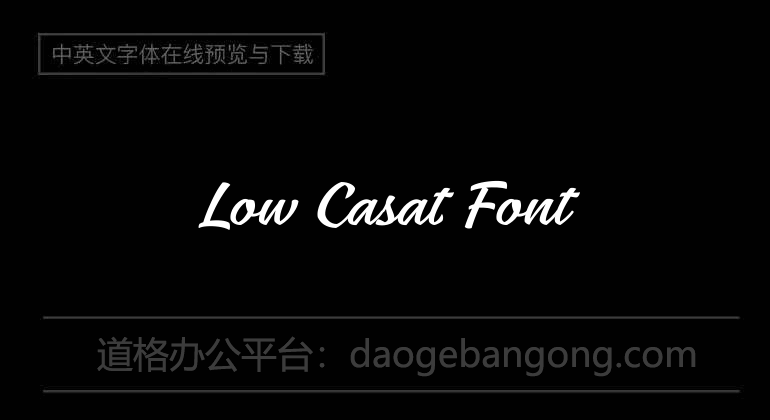 Low Casat Font