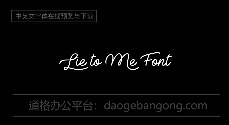 Lie to Me Font