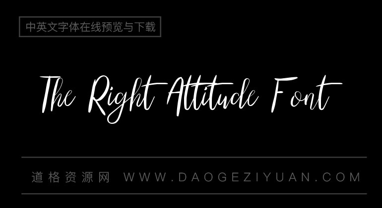The Right Attitude Font