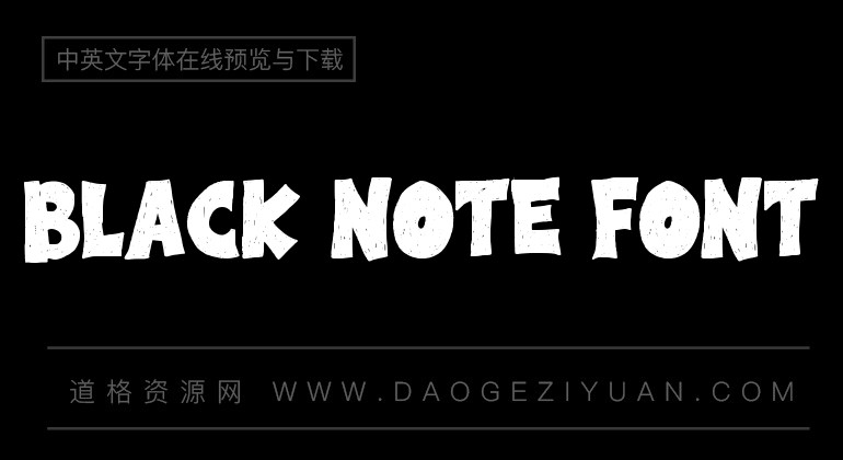 Black Note Font