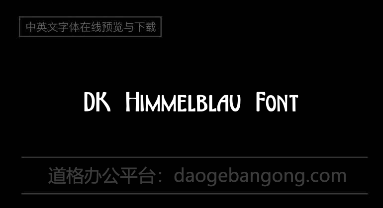 DK Himmelblau Font