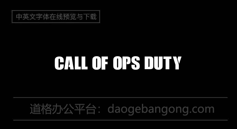 Call of Ops Duty