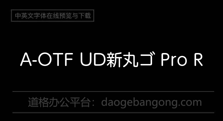 A-OTF UD新丸ゴ Pro R