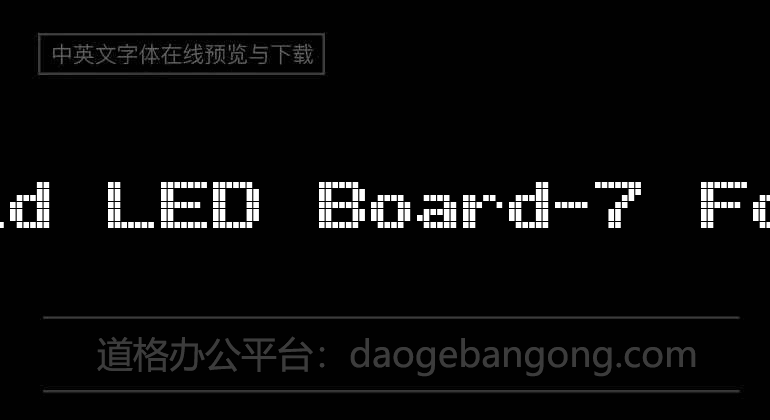 Bold LED Board-7 Font