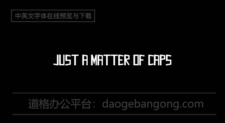 Just A Matter Of Caps