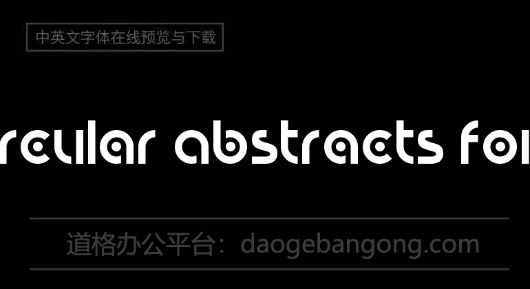 Circular Abstracts Font