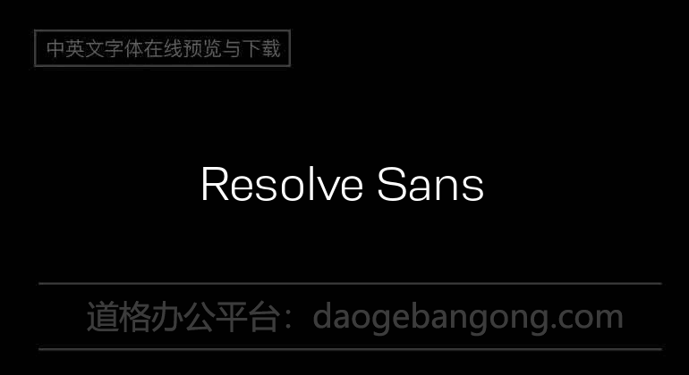 Resolve Sans